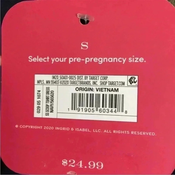 Ingrid & Isabel Floral Summer Ruched MIDI Maternity Dress S NWT - Picture 3 of 3